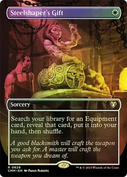 Steelshaper's Gift *Borderless Foil* | CMM Commander Masters | NM | MTG EDH - Image 1