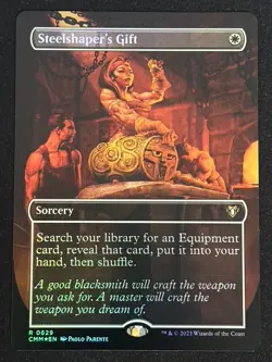 1x MTG Steelshaper's Gift (Borderless, Foil) - Commander Masters (CMM) #629 - Image 3