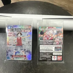 3 Piece Monkey.D.Luffy College Basketball US Voyage Card (2) & Poster (1) - Image 3
