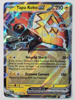 EX HOLO Tapu Koko EX 068/182 NM / M - Paradox Rift Pokemon Card $2 Combined Ship - Image 1