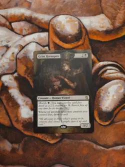 Magic the Gathering Grim Haruspex #1 Hand Painted Unique Custom MTG Alter - Image 1