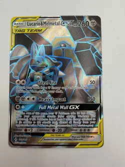 Lucario & Melmetal GX 203/214 Tag Team NM Pokemon TCG Sun & Moon Unbroken Bonds - Image 1