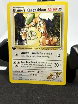 Pokemon TCG Gym Heroes Blaine’s 3 Card Lot #35,36,61/132 1ST Edition Kangaskhan - Image 4