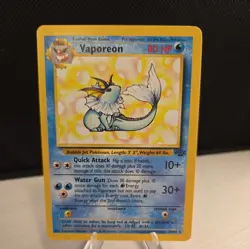 Pokemon TCG: Vaporeon 28/64 Jungle Reg Unlimited WOTC LP - Image 1