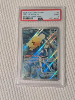 2025 POKEMON DRI EN-DESTINED RIVALS ILLUSTRATION RARE MISTY'S PSYDUCK PSA 9 - Image 1