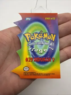 Topps Pokemon Nidoran - Die Cut - EV07 of 12 Trading Card LP - Image 5