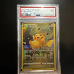 Pokemon 2023 Pikachu GG30/GG70 Crown Zenith Holo Ultra Rare PSA 9 - Image 1