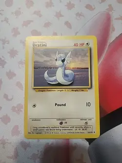 Dratini 026/102 Base Set Unlimited Uncommon Pokemon TCG LP - Image 1
