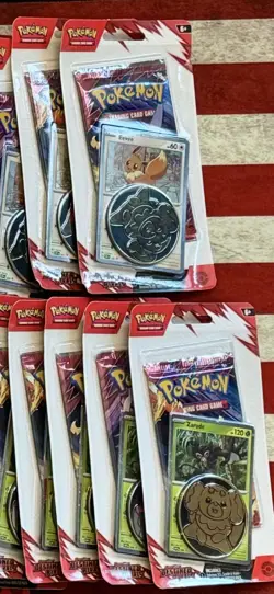 Lot of 80 🚨 Pokemon TCG Destined Rivals Checklane Blister Pack Eevee & Zarude - Image 2