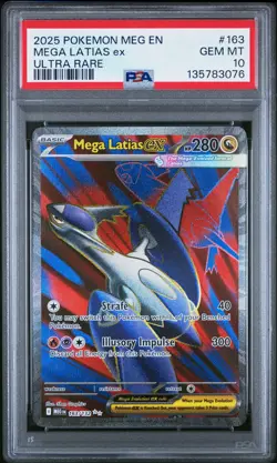 2025 Pokemon Meg En-Mega Evolution #163 Mega Latias Ex Ultra Rare PSA 10 - Image 1