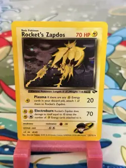 Pokemon - Rocket's Zapdos 15/132 - Gym Challenge Basic Rare Holo - Image 1