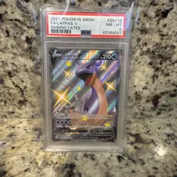 2021 POKEMON SWORD & SHIELD SHINING FATES #SV110 FULL ART/LAPRAS V PSA 8 - Image 1