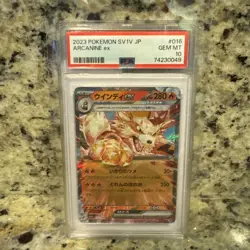 2023 Pokemon Japanese Violet Arcanine ex 016 RR PSA 10 Gem Mint - Image 1