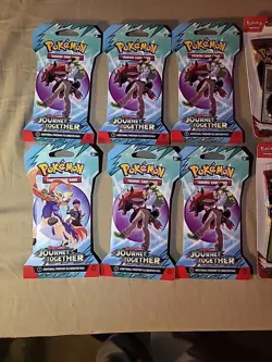 Pokemon TCG Mega Evolution Journey Together Destined Rival Sleeved Packs- 15 Lot - Image 3