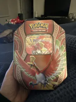 One 2017 Pokemon Sun & Moon TCG Tin: Ho-Oh GX Mysterious Powers (Sealed) - Image 1