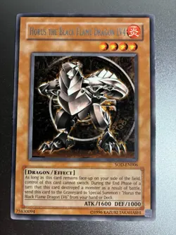 Yugioh - Horus The Black Flame Dragon LV4 SOD-EN006 Rare - LP - Image 1