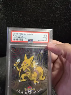 PSA 9 2000 Pokemon Game Topps Chrome Kadabra TV Rare Base Series 1 MINT GEM - Image 5