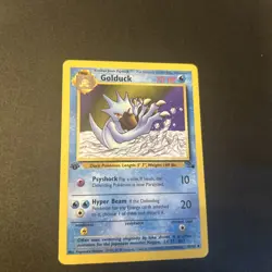 Pokemon Card Golduck Fossil 1st Edition Uncommon 35/62 Near Mint Condition - Image 1