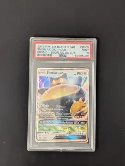 2016 POKEMON SM BLACK STAR PROMO SNORLAX GX BOX #SM05 SNORLAX GX-HOLO PSA 9 - Image 1