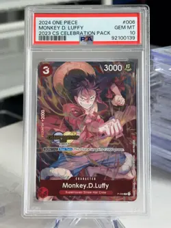 PSA 10 Monkey D Luffy P-006 Championship CS Celebration 2023 One Piece Card - Image 1