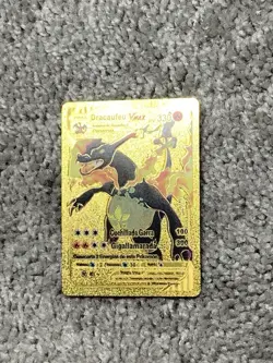 Charizard (Dracaufeu) VMax HP330 Rare French Gold Accent Foil Fan Art Cards - Image 2