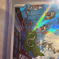 Pokemon TCG Chatot Full Art Holo Card 181/162 Temporal Forces Illustration Rare - Image 3