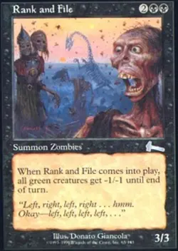 Light Play, English MTG Foil Rank and File - Foil Urza's Legacy Magic the Gather - Image 1