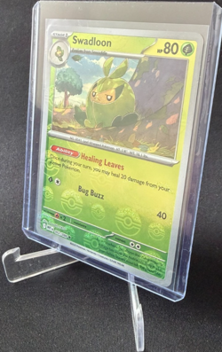 Swadloon Pokeball Reverse Holo 002/086 White Flare Common Pokemon TCG - Image 1