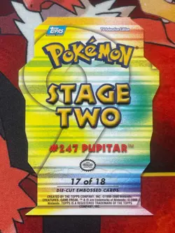Topps 2001 Pokemon Johto League Champions Pupitar #247 Die Cut #17 - Image 2