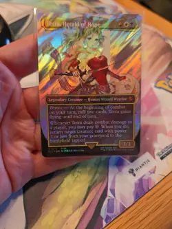 Terra, Herald of Hope (Borderless) (Surge Foil) Commander: Final Fantasy Foil - Image 2