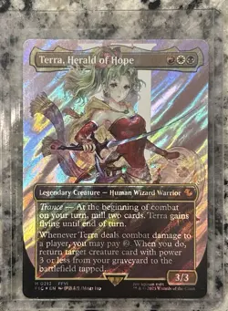 Terra, Herald of Hope (Borderless) (Surge Foil) Commander: Final Fantasy Foil - Image 1