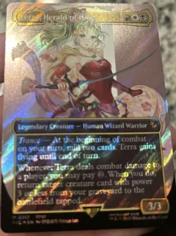 Terra, Herald of Hope (Borderless) (Surge Foil) Commander: Final Fantasy Foil - Image 5