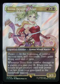 Terra, Herald of Hope - Surge Foil - Borderless - MTG Commander: FINAL FANTASY - Image 1
