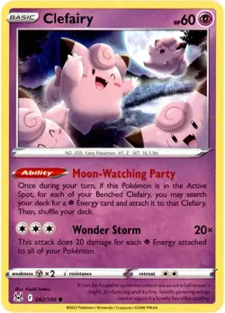 💥Pokemon TCG - Clefairy - 062/196 - Common - Lost Origin - NM💥 - Image 1