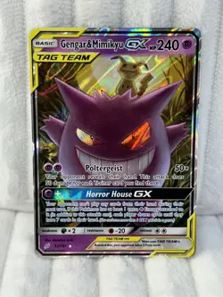 Pokemon Cards Gx Poltergeist Horror House Vintage Mint Gengar And Mimikyu - Image 1
