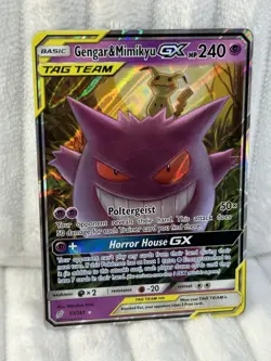 Pokemon Cards Gx Poltergeist Horror House Vintage Mint Gengar And Mimikyu - Image 3