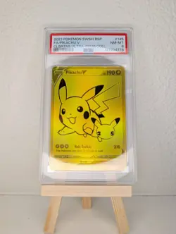 Pikachu V SWSH145 SWSH: Sword & Shield Promo Cards Holo PSA 8 - Image 1