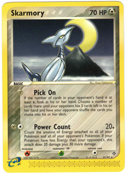 Skarmory 21/97 EX Dragon Regular Rare E-Reader Pokemon Card - Image 1