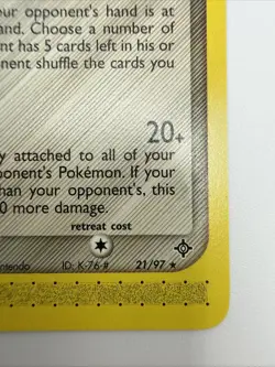 Skarmory 21/97 EX Dragon Regular Rare E-Reader Pokemon Card - Image 5