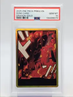 DON!! CARD 2025 ONE PIECE PREMIUM BOOSTER MONKEY D DRAGON GOLD PSA 10 Q0731 - Image 1