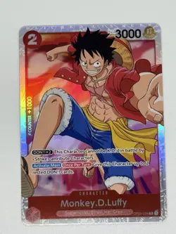 Bandai One Piece Card Game Monkey.D.Luffy OP01-024 SR Foil Alt Art Premium Boos. - Image 1