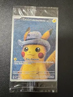 PIKACHU VAN GOGH WITH GREY FELT HAT SVP EN 085 PROMO POKEMON CARD-SEALED - Image 1