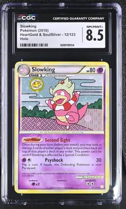 CGC 8.5 Slowking 2010 HeartGold & SoulSilver 12/123 Holo Pokemon Card - Image 1