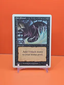 ⚫⚫⚫ 1993 MAGIC The Gathering DARK RITUAL UNLIMITED HEAVY PLAYED ⚫⚫⚫2 - Image 1