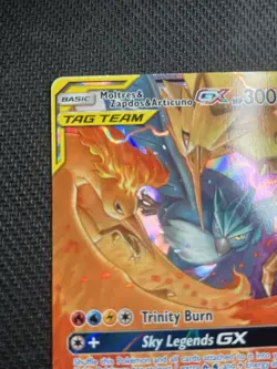 2019 Moltres & Zapdos & Articuno GX 44/68 Hidden Fates Holo Tag Team Pokemon NM - Image 3