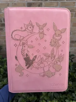 2x pokemon Laser Engraved 9 Pocket Eeveelution & Pikachu Binder Made To Order - Image 2