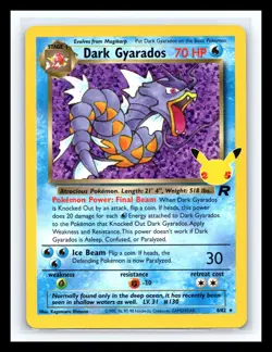 💥 Dark Gyarados Holo Foil # 8/82 Celebrations Classic Collection Pokemon 2021 - Image 1