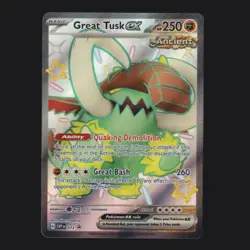 Great Tusk Ex 072 Paldean Fates Full Art Black Star Promo Pokemon TCG MINT🔥 - Image 1