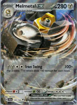 Pokemon TCG Melmetal ex 105/142 Stellar Crown NM - Image 1