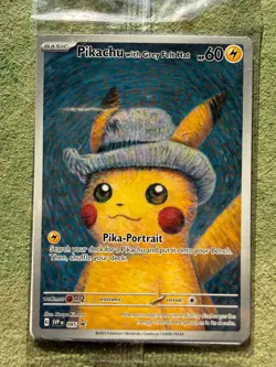 Pikachu with Grey Felt Hat Van Gogh SVP085 2023 Promo Pokemon TCG - Sealed #2 - Image 1